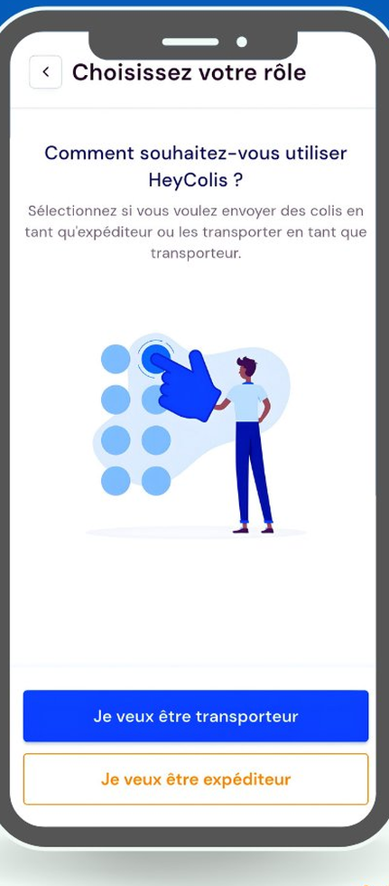 Choisir votre profil — application HeyColis